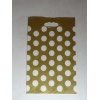 Torba papierowa groszki kolor złoty 26x40,5 cm