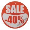 Wywieszka sklepowa kółko - Sale - 40%